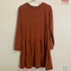 Wild Fable Long Sleeve Burnt Orange Dress- Small